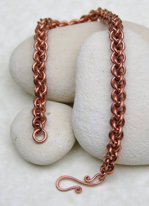 Copper Jens Pind Linkage bracelet, with handmade clasp